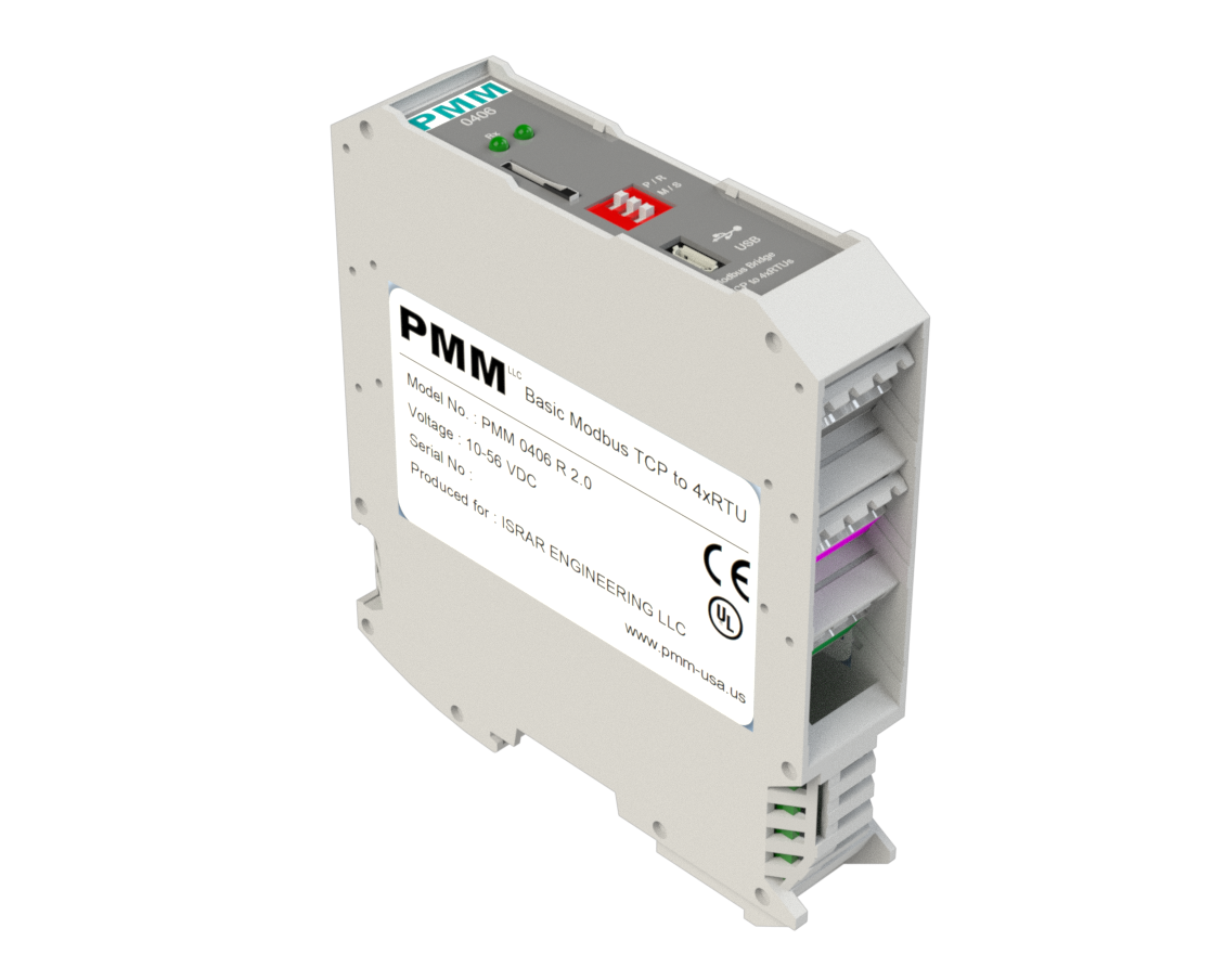 PMM0406 - TCP/UDP to 4x Serial ports Bridge